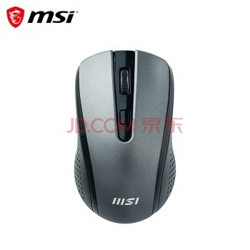微星（MSI）DS86W 无线鼠标 笔记本电脑 办公商务鼠标 对称鼠标 电竞鼠标 灰色 1600DPI 带无线2.4G接收器 【无线】DS86W 效率办公 2.4G